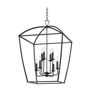 Hudson Valley 8324 Bryant 8-lt 24" Lantern Pendant-Aged Iron