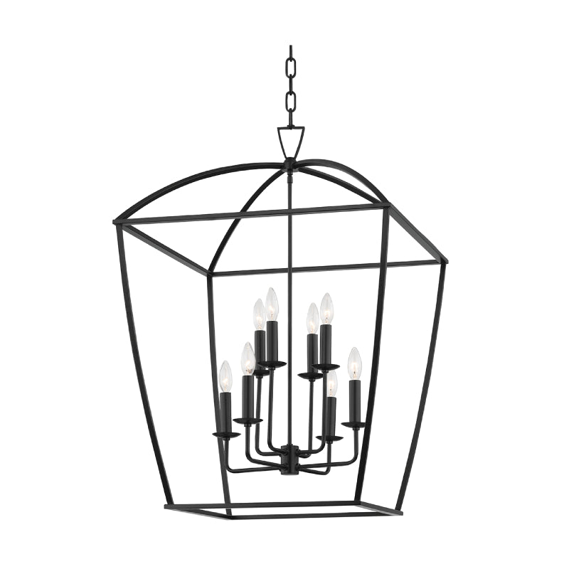 Hudson Valley 8324 Bryant 8-lt 24" Lantern Pendant-Aged Iron