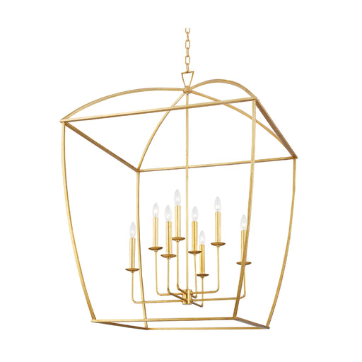 Hudson Valley 8334 Bryant 12-lt 34" Lantern Pendant-Gold Leaf