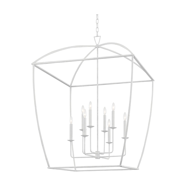 Hudson Valley 8334 Bryant 12-lt 34" Lantern Pendant-White Plaster