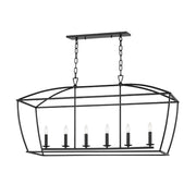 Hudson Valley 8348 Bryant 6-lt 48" Linear Pendant-Aged Iron