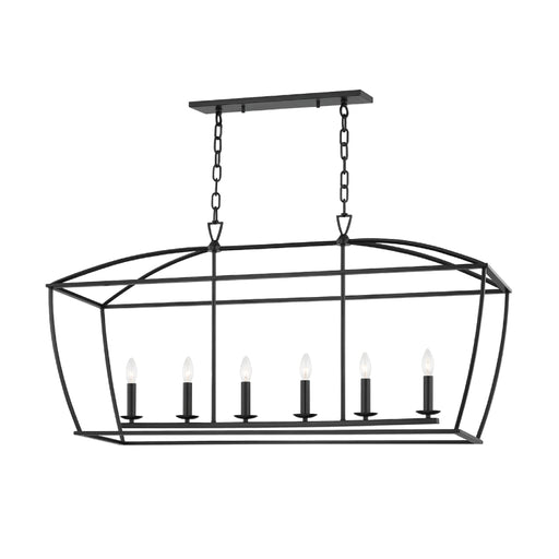 Hudson Valley 8348 Bryant 6-lt 48" Linear Pendant-Aged Iron