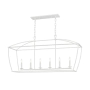 Hudson Valley 8348 Bryant 6-lt 48" Linear Pendant-White Plaster