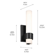 Elan 83837 Izza 1-lt 13" Tall LED Wall Sconce