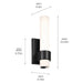 Elan 83837 Izza 1-lt 13" Tall LED Wall Sconce