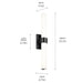 Elan 83838 Izza 1-lt 26" Tall LED Vanity Light