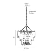 Arteriors 84033 Prescott 12-lt 46" Chandelier
