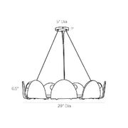 Arteriors 84065 Mendez 9-lt 29" Chandelier