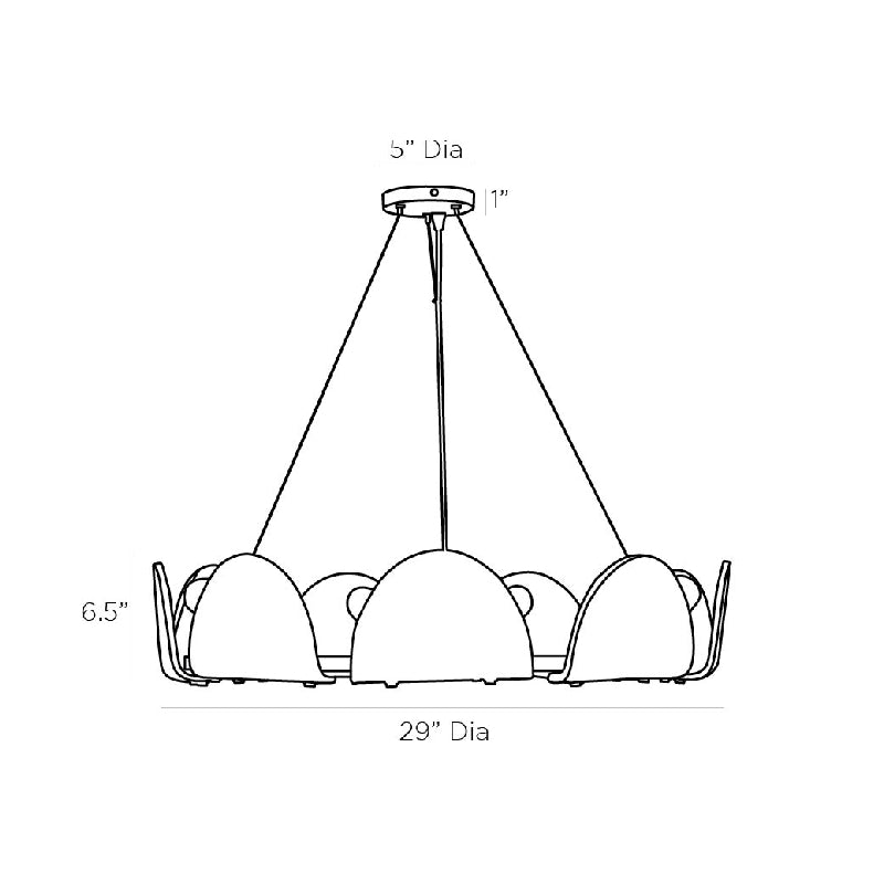 Arteriors 84065 Mendez 9-lt 29" Chandelier