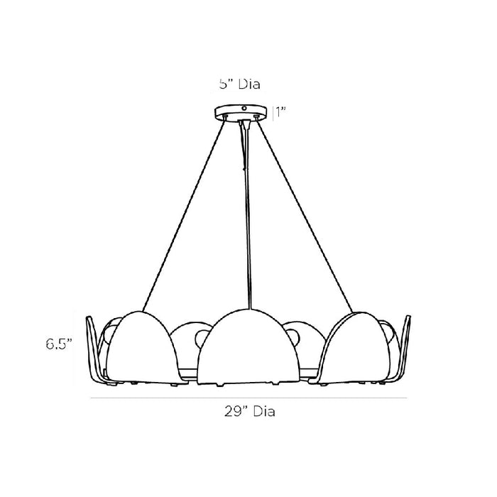 Arteriors 84065 Mendez 9-lt 29" Chandelier