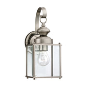 Generation 8457 Jamestowne 1-lt 13" Tall Outdoor Wall Lantern  Antique Brushed Nickel