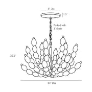 Arteriors 85021 Indi 6-lt 34" Chandelier