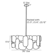Arteriors 85038 Ronaldo 6-lt 30" Chandelier