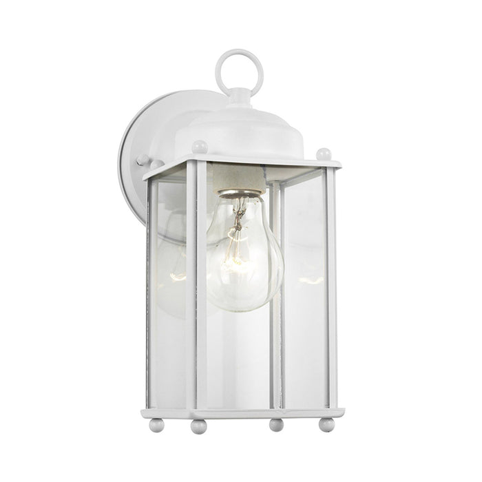 8593 New Castle 1-lt 4.5" Outdoor Wall Lantern, Clear Glass