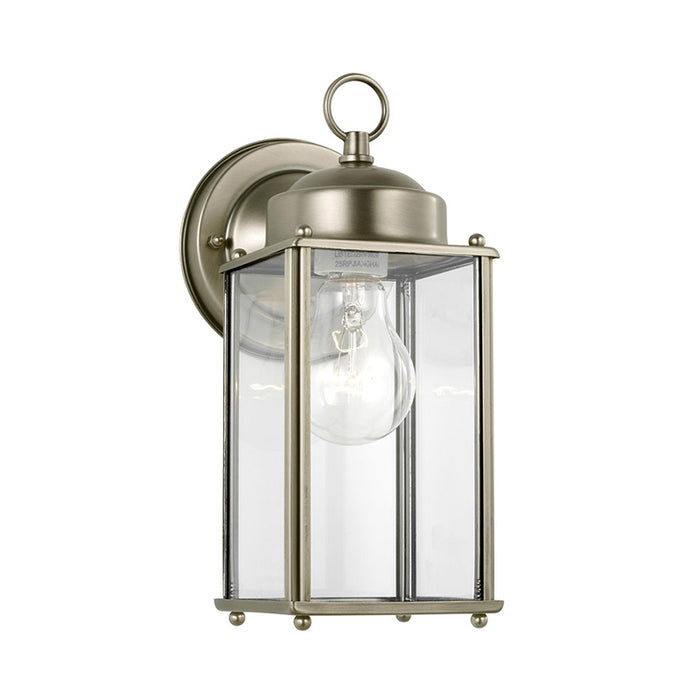 8593 New Castle 1-lt 4.5" Outdoor Wall Lantern, Clear Glass