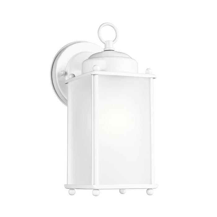 8593001 New Castle 1-lt 4.5" Outdoor Wall Lantern, Satin Etched Glass