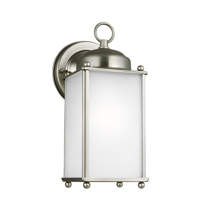 8593001 New Castle 1-lt 4.5" Outdoor Wall Lantern, Satin Etched Glass