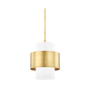 Hudson Valley 8611 Corinth 1-lt 11" Pendant-Aged Brass