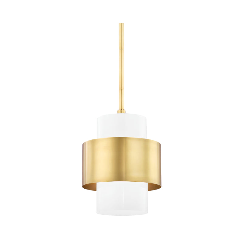 Hudson Valley 8611 Corinth 1-lt 11" Pendant-Aged Brass