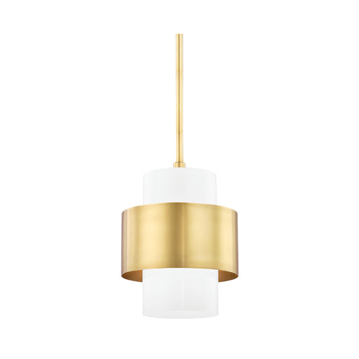 Hudson Valley 8611 Corinth 1-lt 11" Pendant-Aged Brass