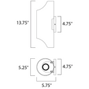 Maxim 86119 Lightray LED 2-lt 14" Tall LED Outdoor Wall Sconce