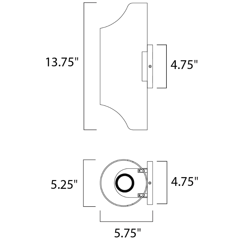 Maxim 86119 Lightray LED 2-lt 14" Tall LED Outdoor Wall Sconce
