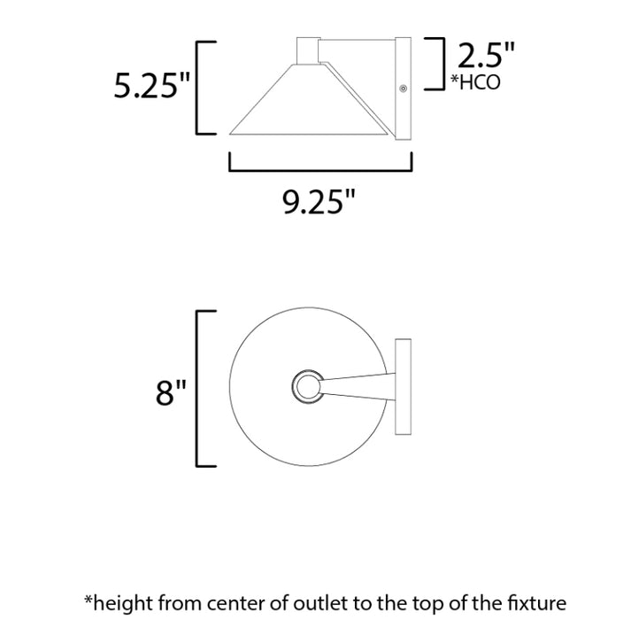 Maxim 86141 Conoid LED 1-lt 8" LED Outdoor Wall Sconce