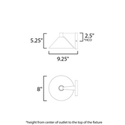 Maxim 86141 Conoid LED 1-lt 8" LED Outdoor Wall Sconce W/ Dusk-Dawn