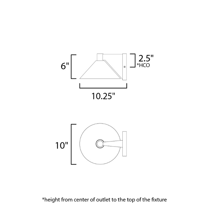 Maxim 86143 Conoid LED 1-lt 10" LED Outdoor Wall Sconce