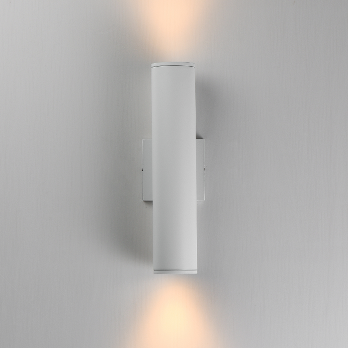 Maxim 86223 Caldera 2-lt 15" Tall LED Outdoor Wall Sconce - White