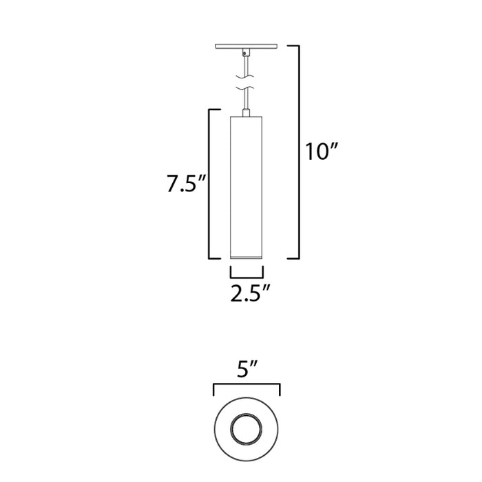 Maxim 86436 Calibro 1-lt 8" LED Outdoor Pendant