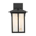 Generation 8652701 Tomek 1-lt 14" Tall Outdoor Wall Lantern - Antique Bronze/Champagne