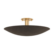 Hudson Valley 8718 Bern 3-lt 18" Flush Mount - Vintage Brass w/ Bronze