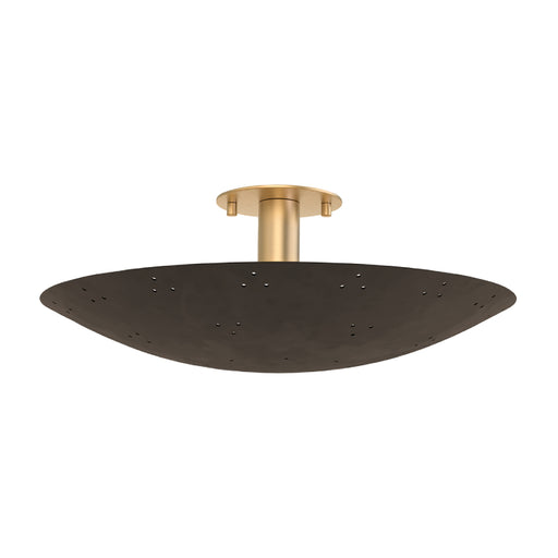 Hudson Valley 8718 Bern 3-lt 18" Flush Mount - Vintage Brass w/ Bronze