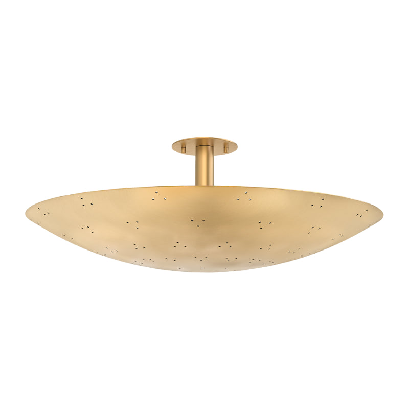 Hudson Valley 8728 Bern 3-lt 28" Flush Mount - Vintage Brass