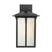 Generation 8752701 Tomek 1-lt 18" Tall Outdoor Wall Lantern - Antique Bronze/Champagne