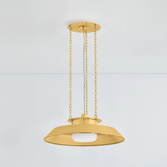Hudson Valley 8822 Woodrow 1-lt 22" Pendant - Aged Brass