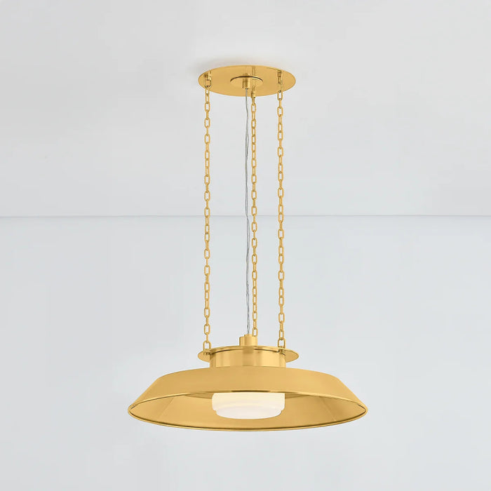 Hudson Valley 8822 Woodrow 1-lt 22" Pendant - Aged Brass