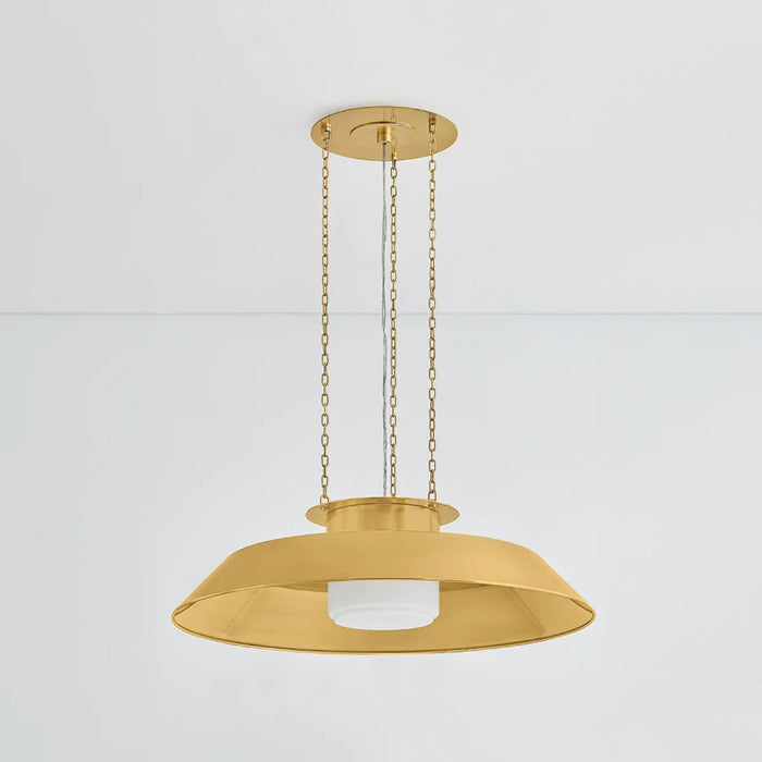 Hudson Valley 8832 Woodrow 1-lt 32" Pendant - Aged Brass