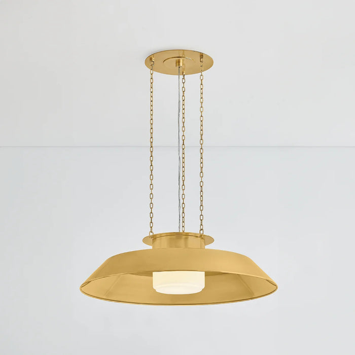 Hudson Valley 8832 Woodrow 1-lt 32" Pendant - Aged Brass