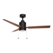 Maxim 88707 Falcon 52" Outdoor Ceiling Fan with LED Light Kit - Black/Walnut