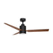 Maxim 88717 Falcon DC 52" Outdoor Ceiling Fan with LED Light Kit - Black with Walnut Blades