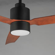 Maxim 88717 Falcon DC 52" Outdoor Ceiling Fan with LED Light Kit - Black with Walnut Blades