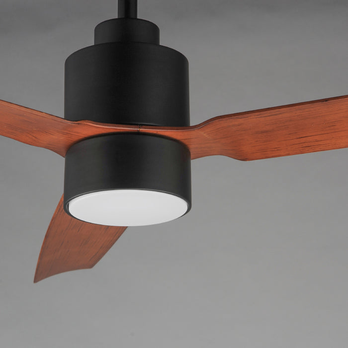 Maxim 88717 Falcon DC 52" Outdoor Ceiling Fan with LED Light Kit - Black with Walnut Blades