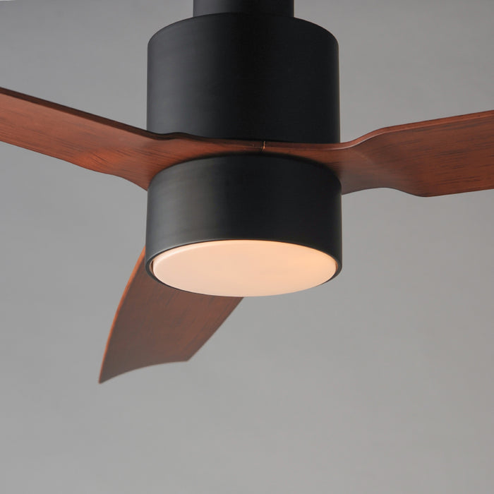 Maxim 88717 Falcon DC 52" Outdoor Ceiling Fan with LED Light Kit - Black with Walnut Blades