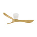 Maxim 88753 Keanu 56" Outdoor Hugger Ceiling Fan - Matte White with Teak Blades