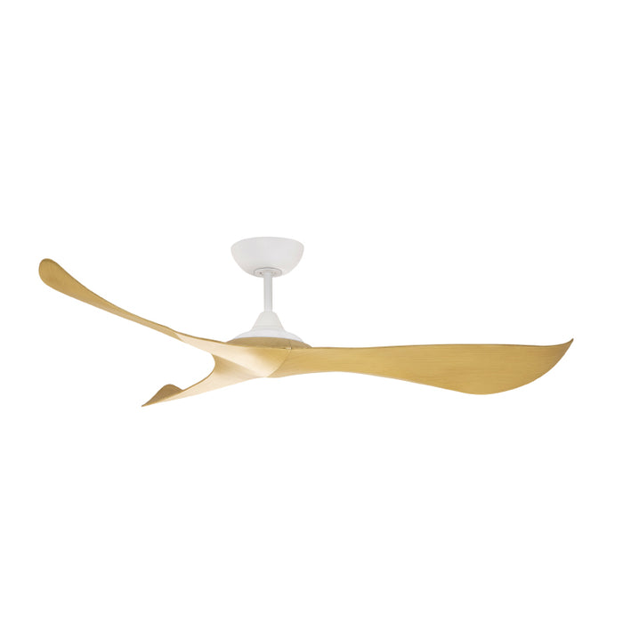 Maxim 88754 Keanu 56" Outdoor Ceiling Fan - Matte White with Teak Blades