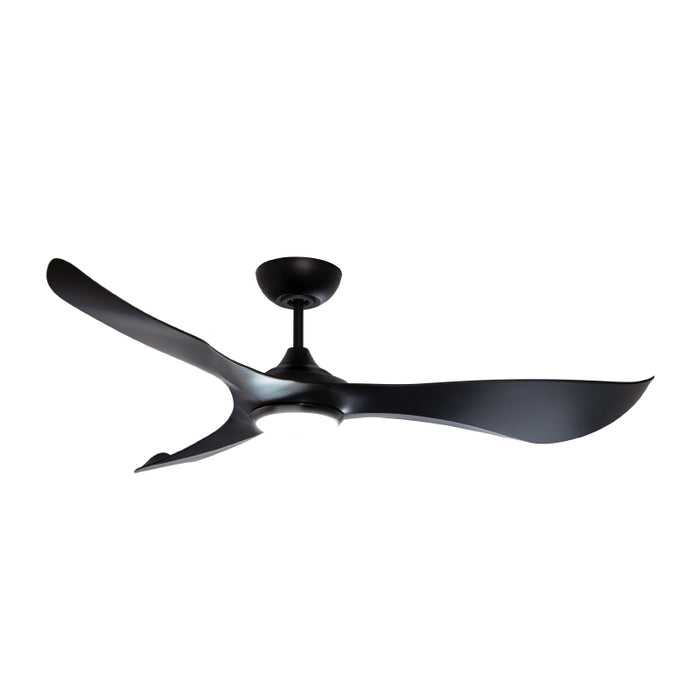Maxim 88755 Keanu 56" Outdoor Ceiling Fan with LED Light Kit - White with Black Blades