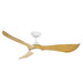 Maxim 88755 Keanu 56" Outdoor Ceiling Fan with LED Light Kit - Matte White with Teak Blades