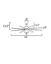 Maxim 88766 Condor 65" Ceiling Fan